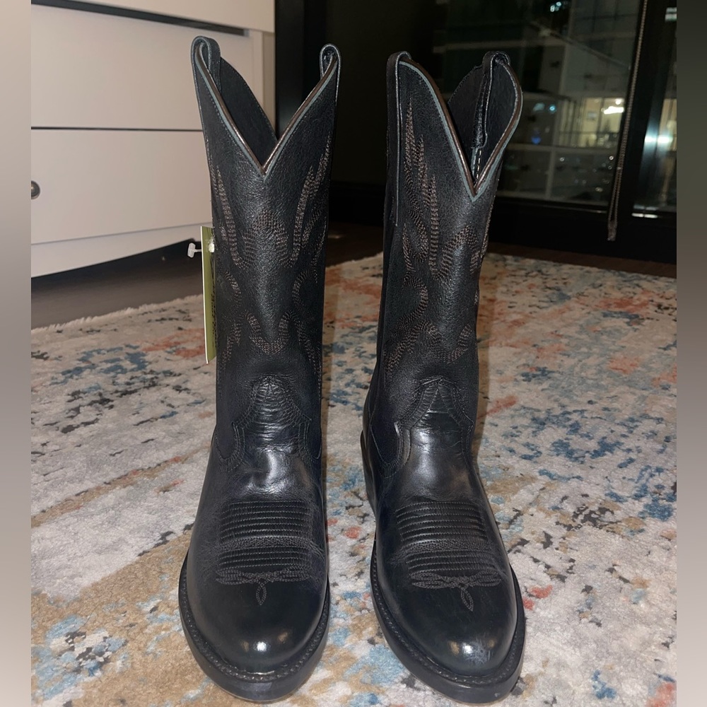 Black Western Cowgirl Boots Size 9